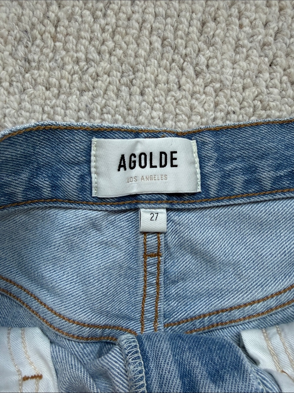 Agolde Stella High-Rise Denim Shorts - Agreement - size 27 - Picture 3 of 5